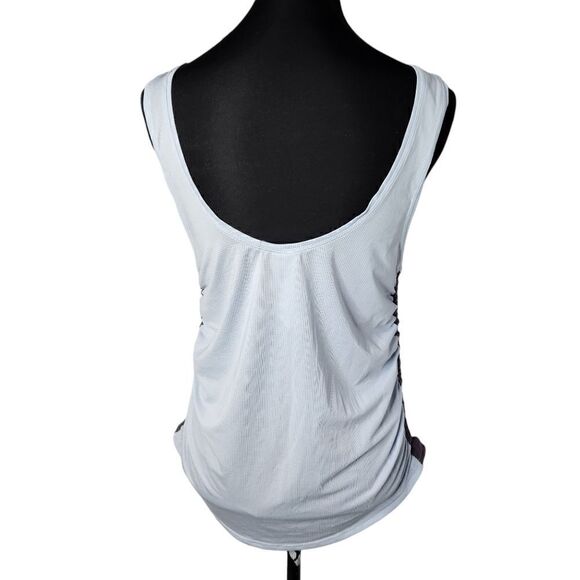 Fabletics Tank Top Size Small Cashel Ruched Sides Cinch Blue - Picture 6 of 6